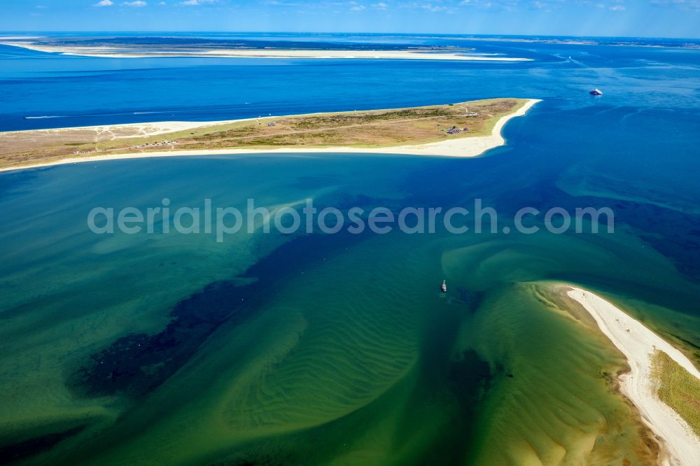 Aerial image List - Coastal landscape at Sylter Ellenbogen in List in the state Schleswig-Holstein, Germany