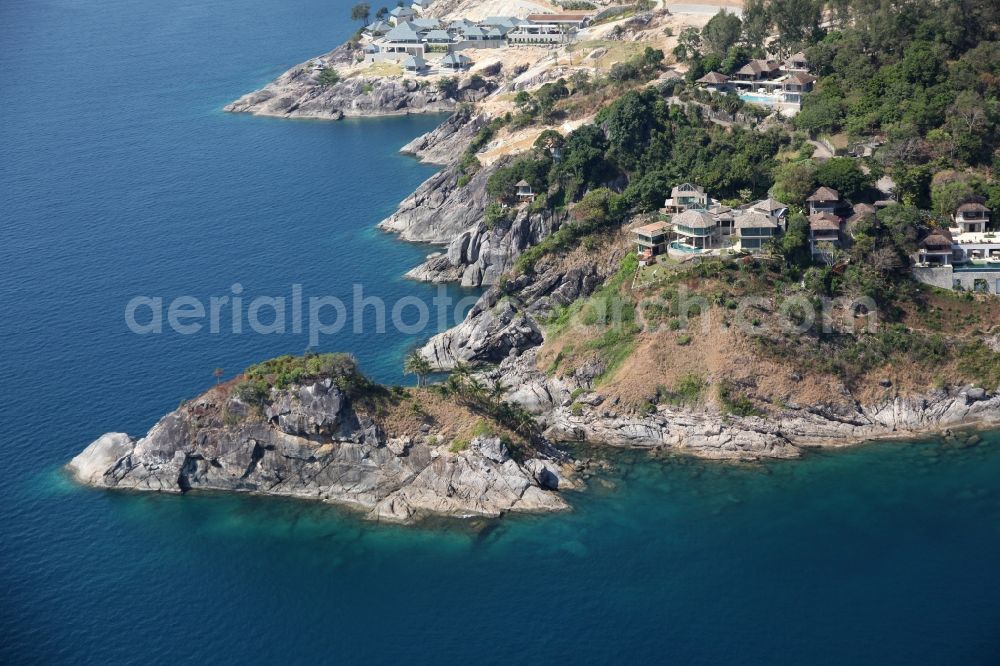 Aerial image Kammala - The coastal area near Kammala on the island of Phuket in Thailand with the Iguana Beach is located in the west of the island