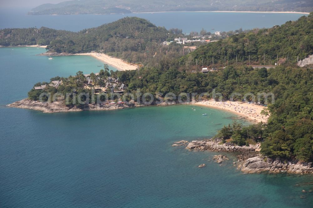 Aerial image Kammala - The coastal area near Kammala on the island of Phuket in Thailand is located in the west of the island. On the right: the Laem Sing Beach