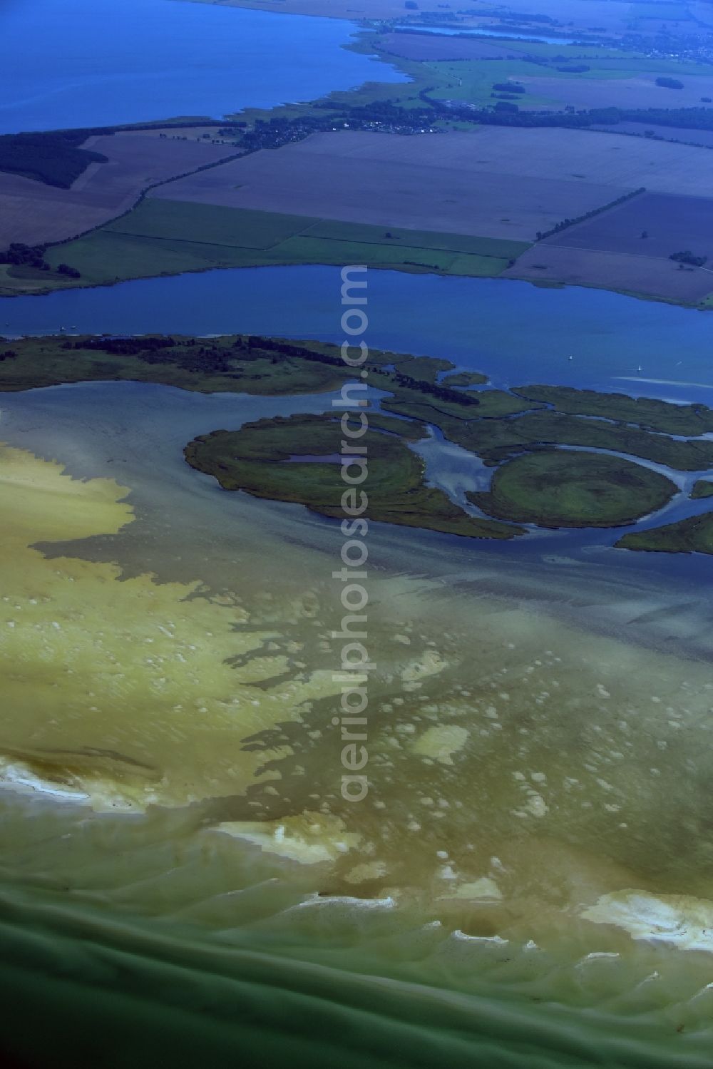 Aerial photograph Insel Hiddensee - Coastal area of the Bock island at the island Hiddensee in the state Mecklenburg-Vorpommern