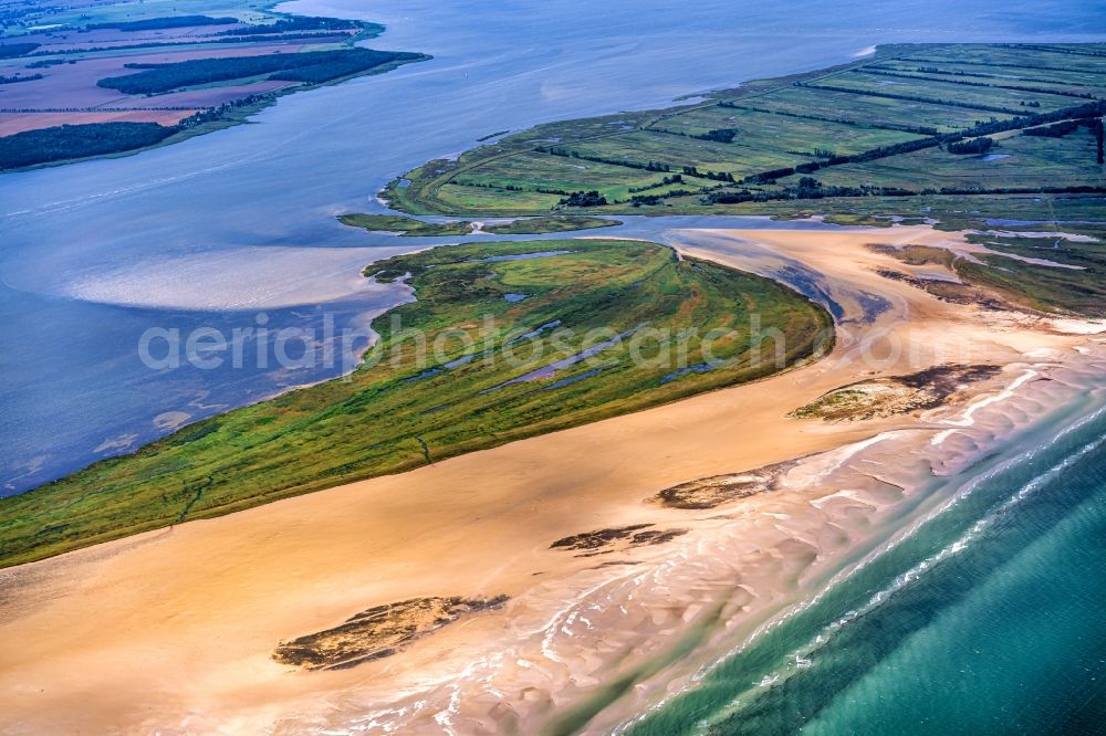 Aerial photograph Insel Hiddensee - Coastal area of the Bock island at the island Hiddensee in the state Mecklenburg-Vorpommern