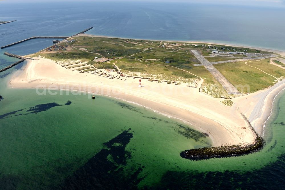 Helgoland from above - Coastal area of Helgoland Dune - island in the North Sea in Schleswig-Holstein