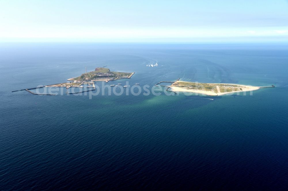 Helgoland from above - Coastal area of Helgoland and Helgoland Dune - Islands in the North Sea in Schleswig-Holstein