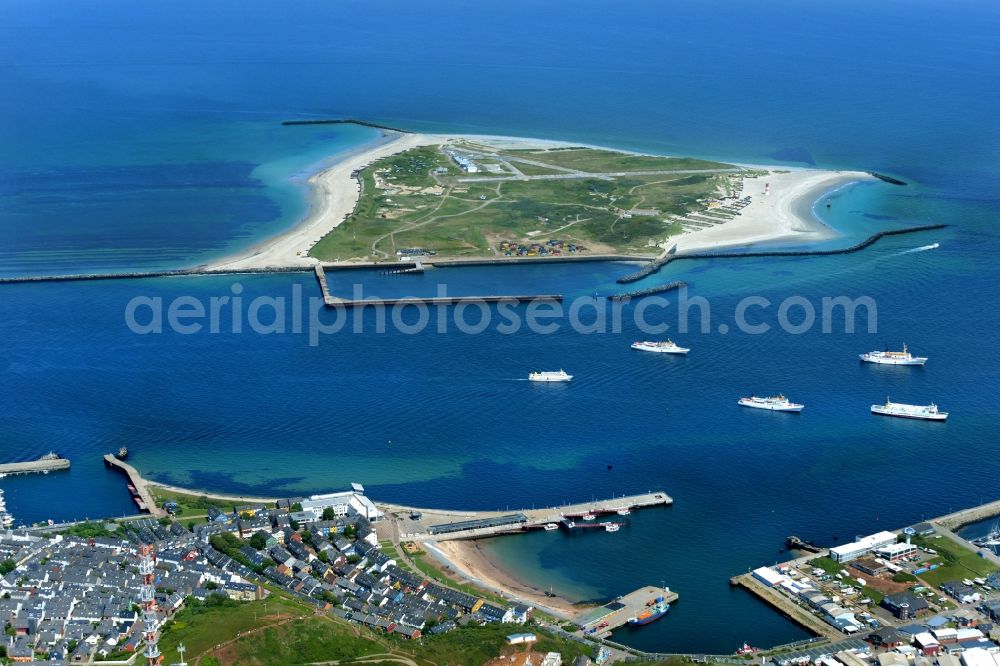 Aerial photograph Helgoland - Coastal area of Helgoland and Helgoland Dune - Islands in the North Sea in Schleswig-Holstein