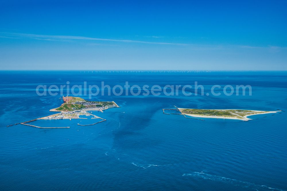 Aerial photograph Helgoland - Coastal area of Helgoland and Helgoland Dune - Islands in the North Sea in Schleswig-Holstein