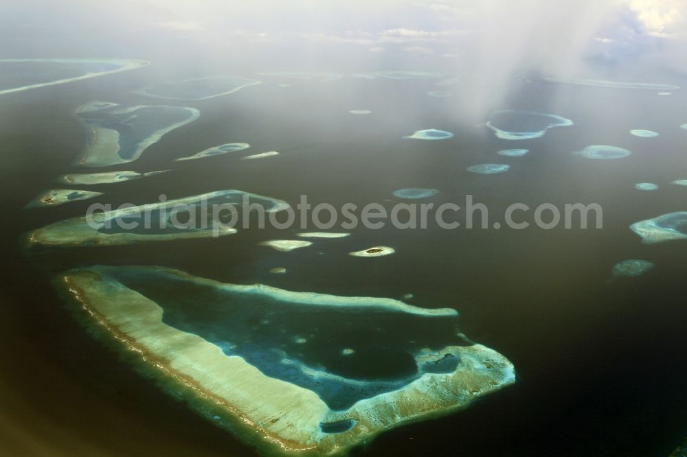 Aerial photograph Dharanboodhoo - Coastal Indian Ocean - island in Dhahran Boodhoo in Central Province, Maldives