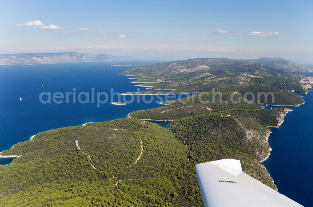 Aerial photograph Hvar - Coastal area of the Hvar - Island in Hvar in Kroatien