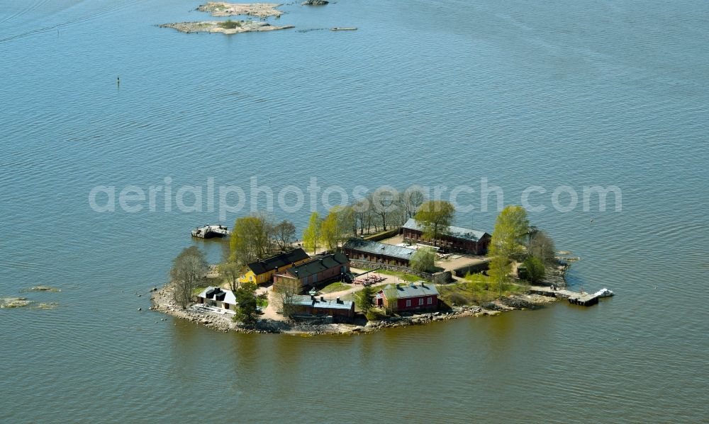 Aerial photograph Lonna - Coastal area of the island Lonna in Fronborg Fjord off Helsinki, Finland