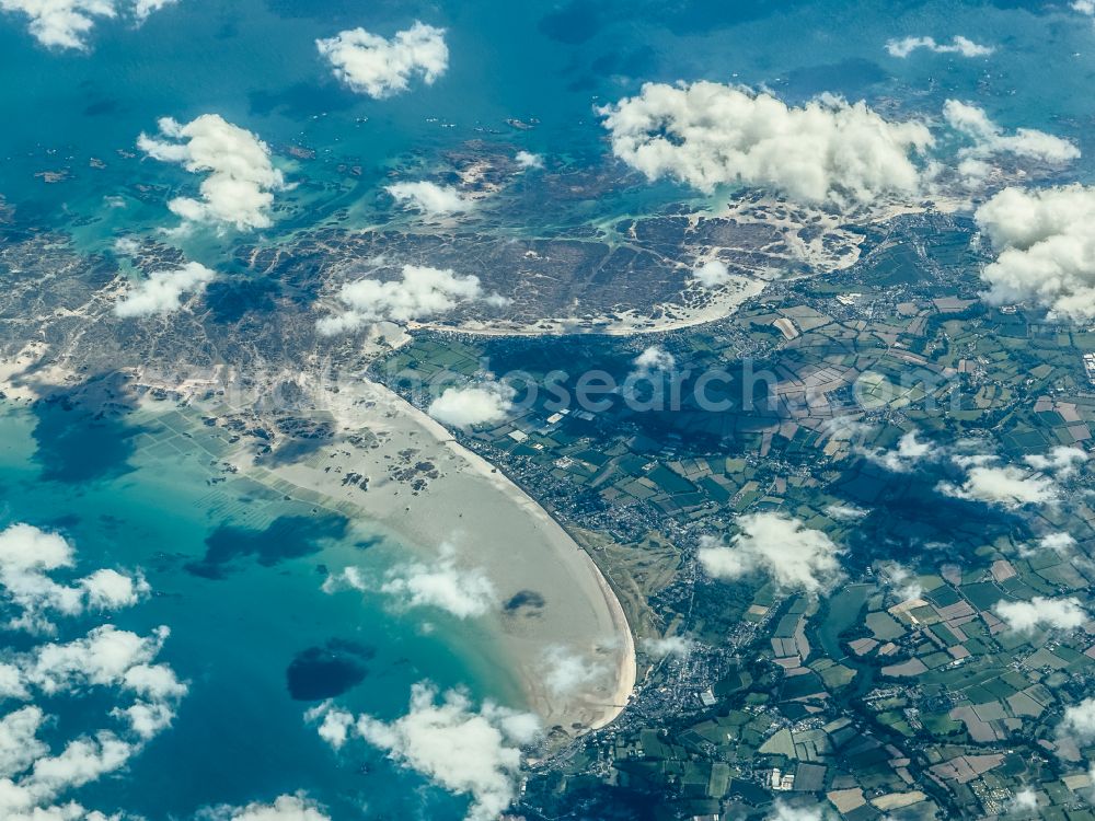 Aerial image Saint Peter - Coastal area Jersey - Island on street Unnamed Road in Saint Peter in St. Peter, Jersey