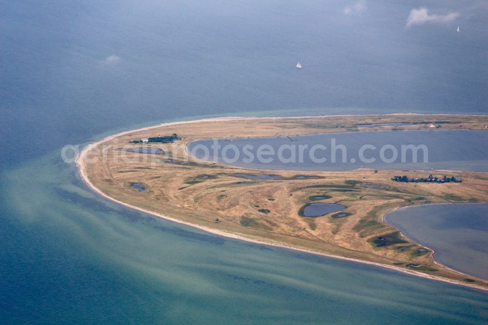 Aerial image Nakskov - Coastal area of the Langoe - Peninsula in Langoe in Nakskov in Denmark