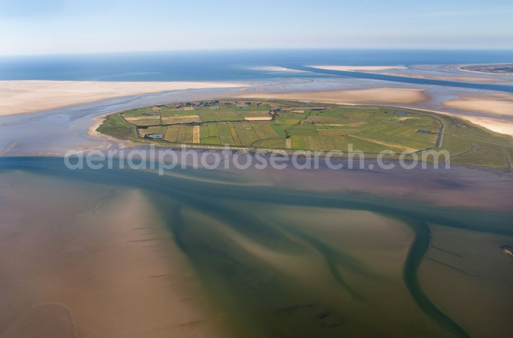 Ribe from above - Coastal area of the Mandoe - Island in Ribe in Denmark