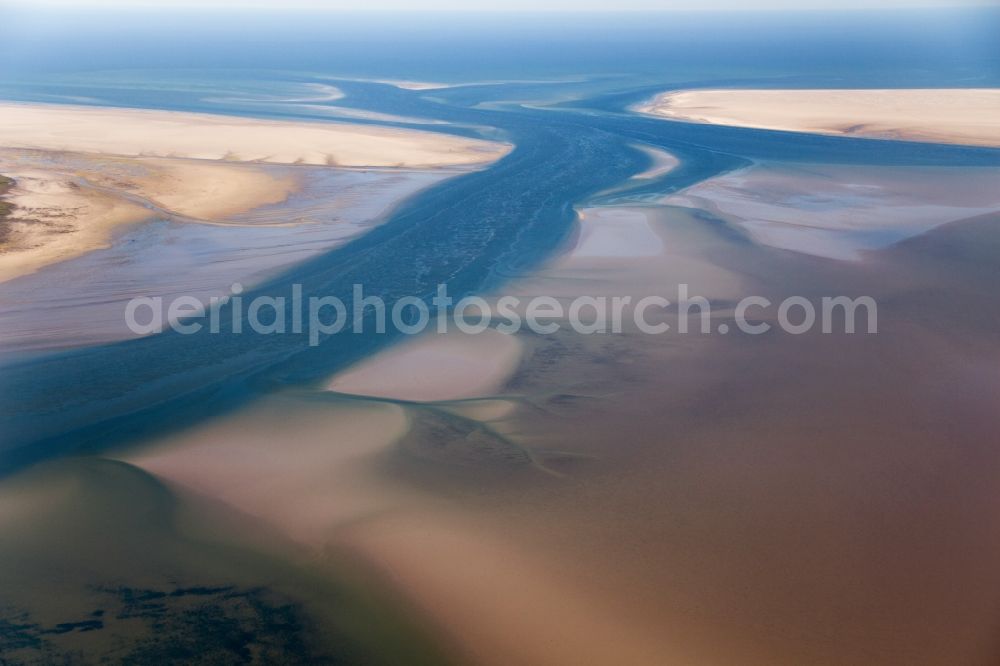 Ribe from the bird's eye view: Coastal area of the Mandoe - Island in Ribe in Denmark