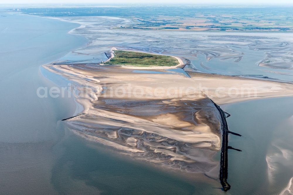 Aerial photograph Wangerooge - Coastal area of the Minsener Oog North Sea - Island in Wangerland in the state Lower Saxony