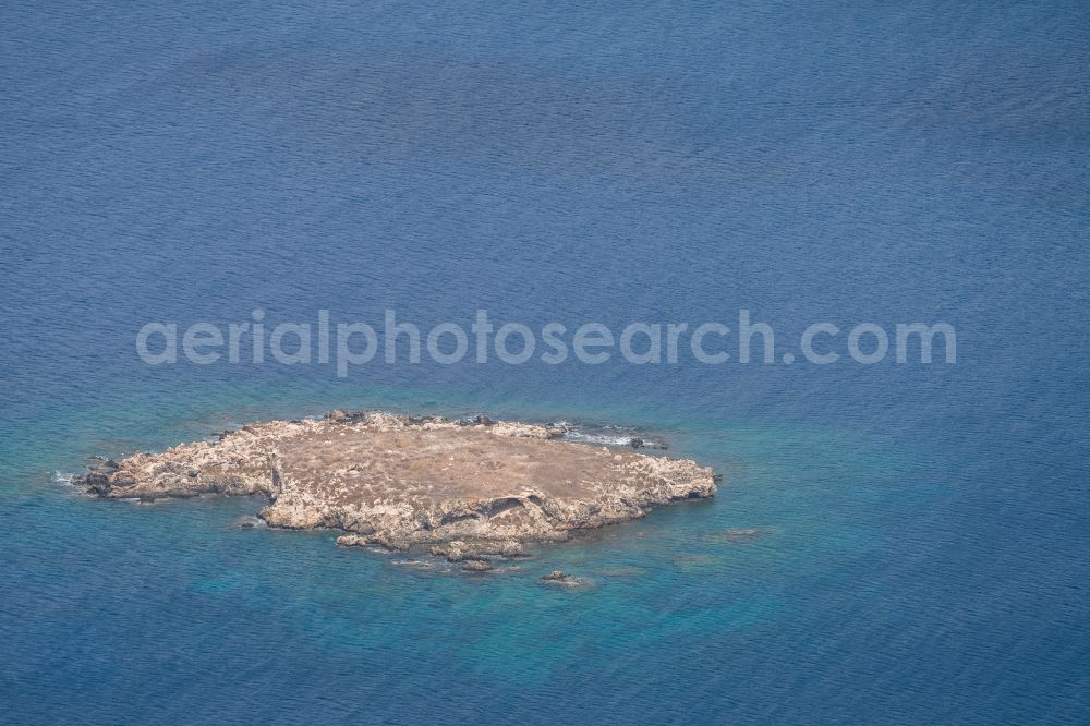 Ayios Yeoryios Island from the bird's eye view: Coastal area of the Mediterranean Sea - Island in Ayios Yeoryios Island in Neo Chorio, Cyprus