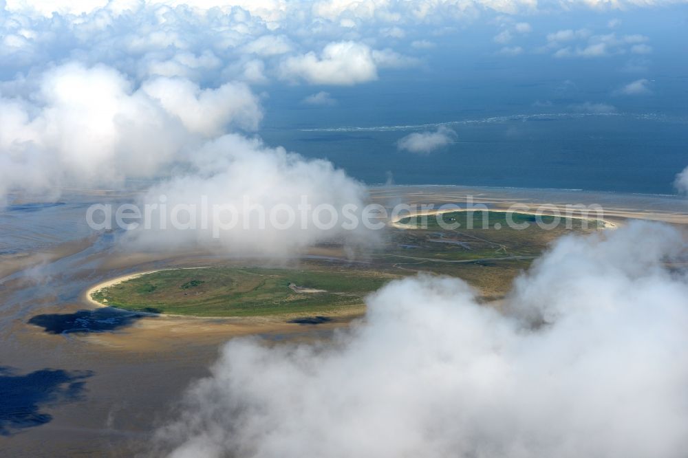 Aerial photograph Nigehörn - North Sea coastal region of the conservation reserve and bird sanctuary - island in Nigehoern in state of Hamburg