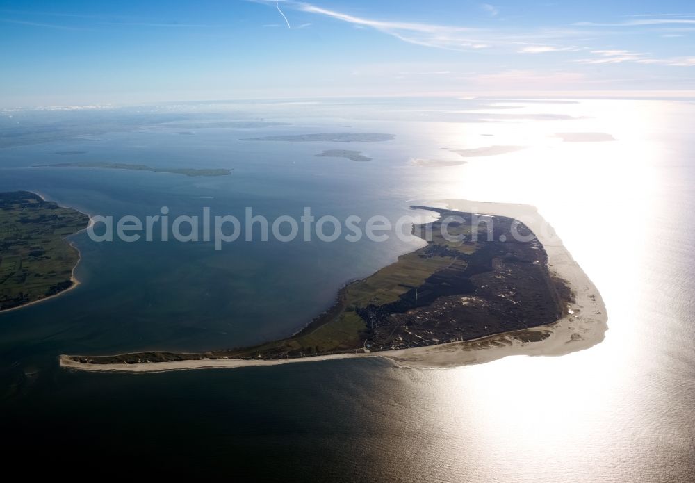 Aerial photograph Amrum - Coastal area of a??a??the North Frisian North Sea island Amrum in the state Schleswig-Holstein, Germany