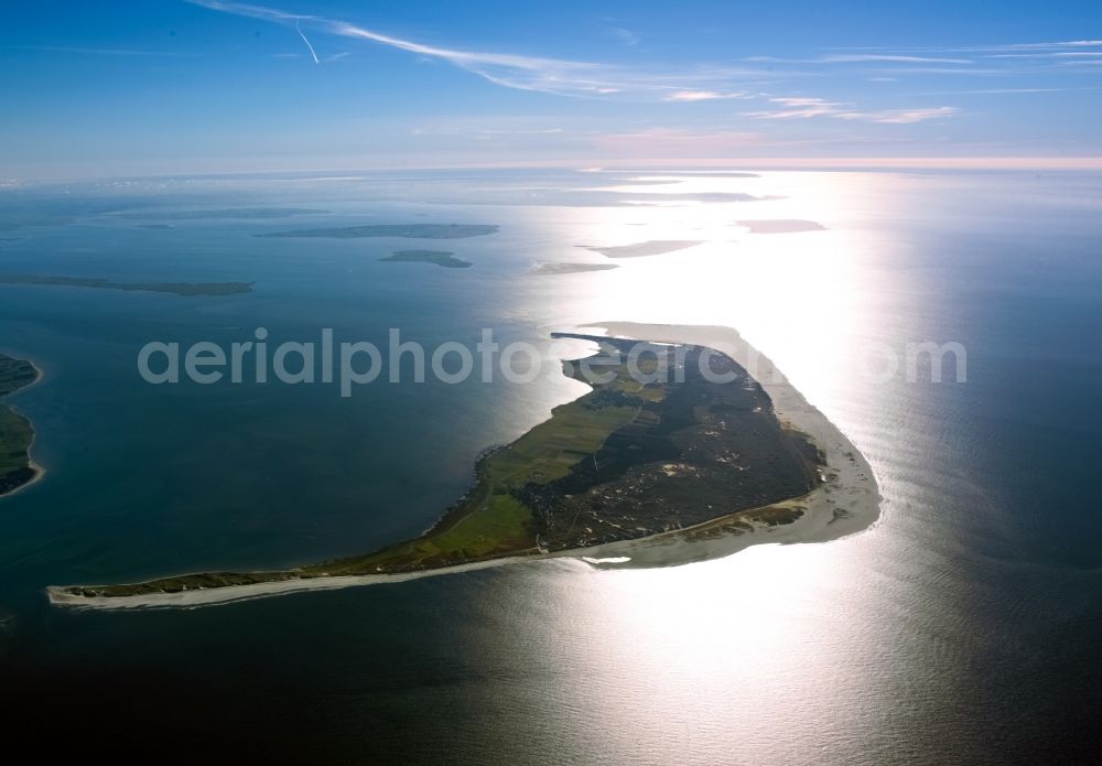 Amrum from above - Coastal area of a??a??the North Frisian North Sea island Amrum in the state Schleswig-Holstein, Germany