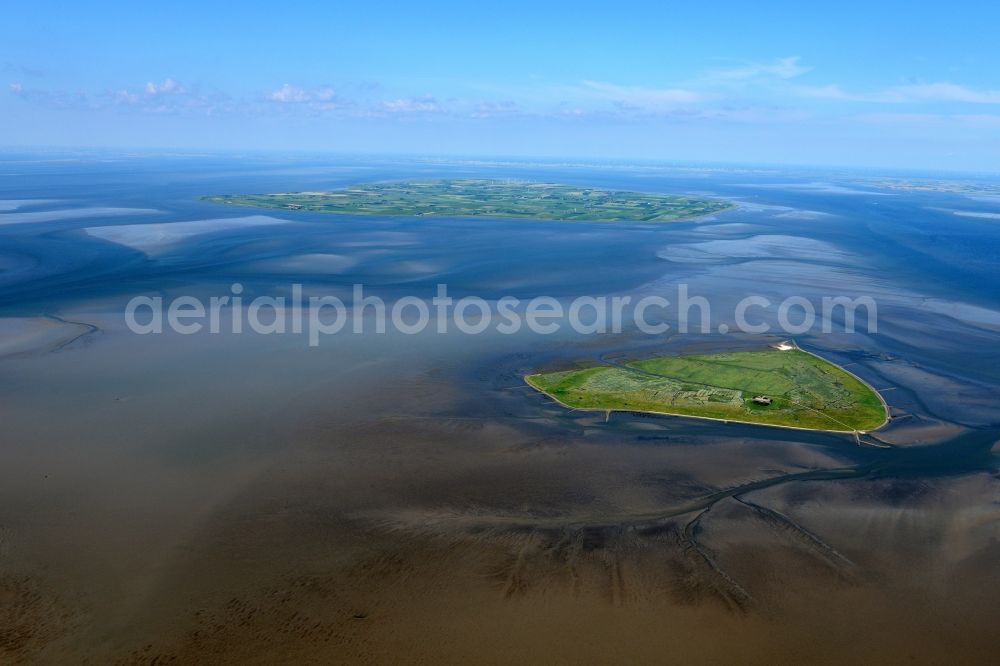 Aerial photograph Pellworm - Coastal area of the North Sea Hallig Suederoog - Island in Pellworm in the state Schleswig-Holstein