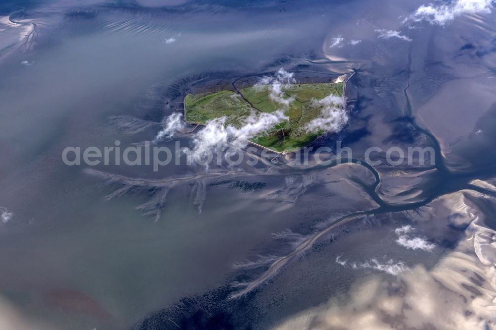 Aerial photograph Pellworm - Coastal area of the North Sea Hallig Suederoog - Island in Pellworm in the state Schleswig-Holstein