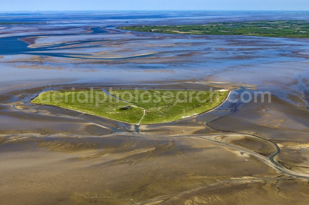 Aerial photograph Pellworm - Coastal area of the North Sea Hallig Suederoog - Island in Pellworm in the state Schleswig-Holstein