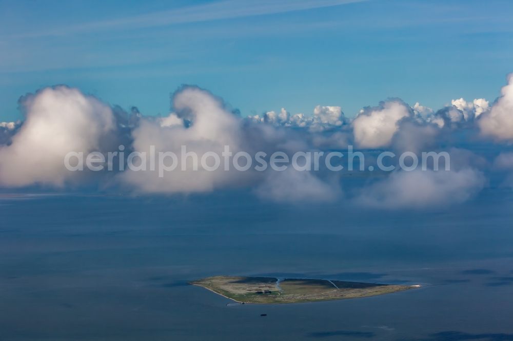 Aerial image Pellworm - Coastal area of the North Sea with Hallig Suederoog in the Wadden Sea in the state Schleswig-Holstein, Germany