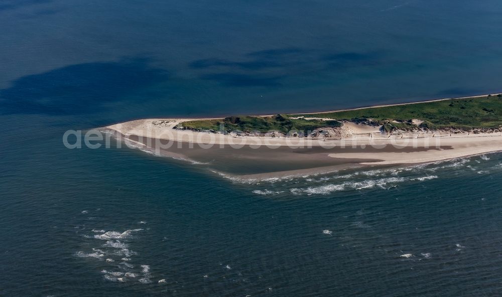 Aerial image Norddorf - Coastal area of the North Sea - Insel Amrum in Norddorf in the state Schleswig-Holstein, Germany