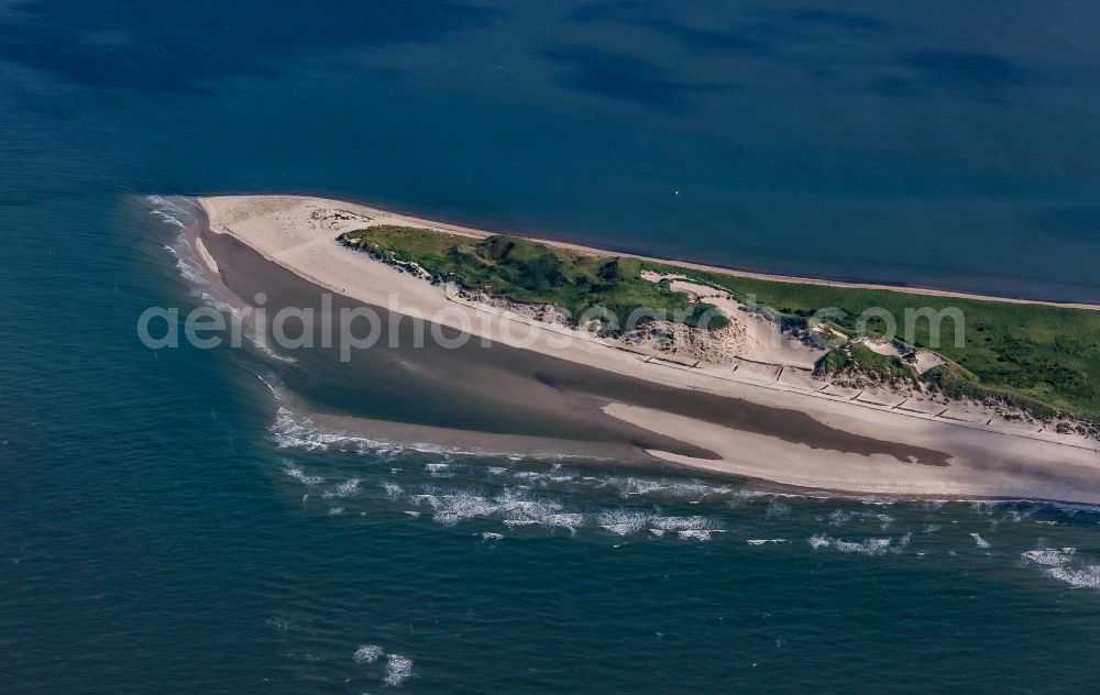 Aerial photograph Norddorf - Coastal area of the North Sea - Insel Amrum in Norddorf in the state Schleswig-Holstein, Germany