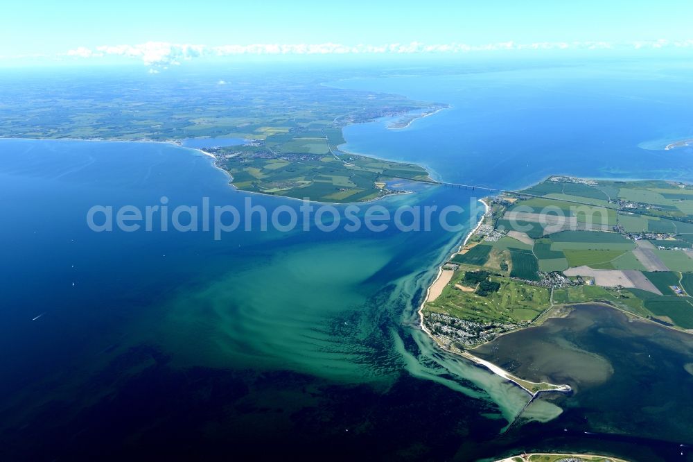 Burg auf Fehmarn from above - Coastal area of the North Sea - Island in Burg auf Fehmarn in the state Schleswig-Holstein