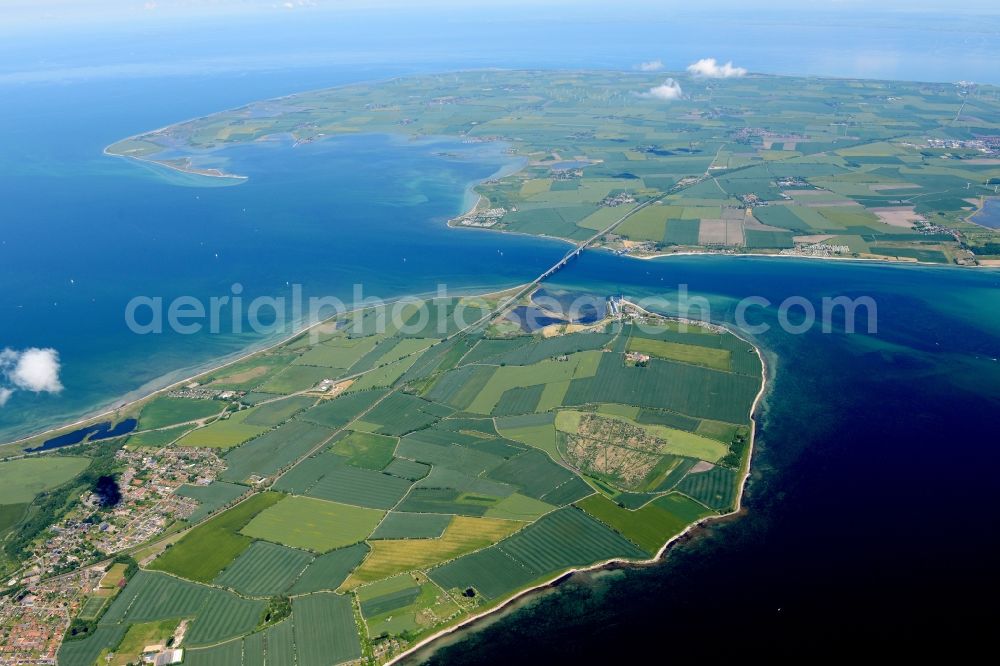 Fehmarn from above - Coastal area of the North Sea - Island in Fehmarn in the state Schleswig-Holstein