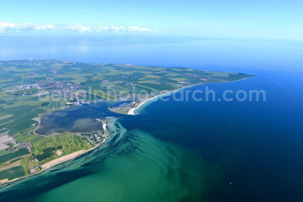 Fehmarn from the bird's eye view: Coastal area of the North Sea - Island in Fehmarn in the state Schleswig-Holstein