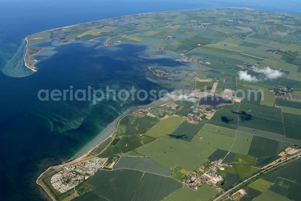 Fehmarn from above - Coastal area of the North Sea - Island in Fehmarn in the state Schleswig-Holstein