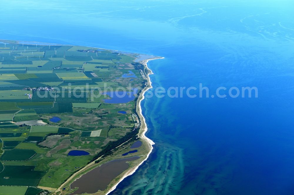 Fehmarn from the bird's eye view: Coastal area of the North Sea - Island in Fehmarn in the state Schleswig-Holstein