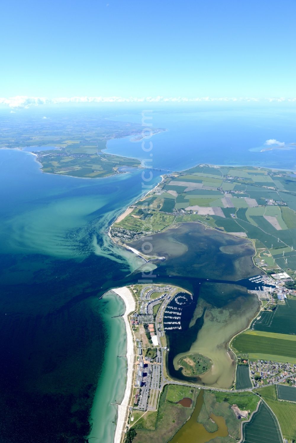 Aerial photograph Fehmarn - Coastal area of the North Sea - Island in Fehmarn in the state Schleswig-Holstein