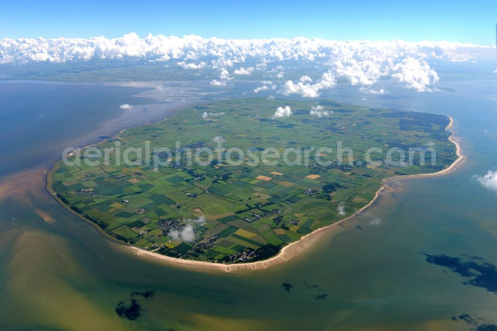 Aerial photograph Nieblum - Coastal area of the North Sea - Island Foehr in Nieblum in the state Schleswig-Holstein