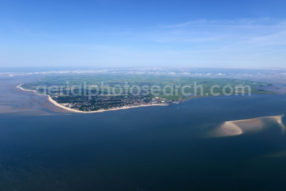 Aerial image Nieblum - Coastal area of the North Sea - Island Foehr in Nieblum in the state Schleswig-Holstein