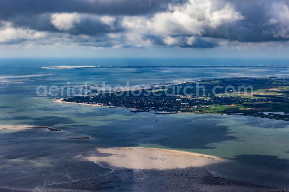 Aerial photograph Föhr - Coastal area of the North Sea - island in Foehr in the North Frisian Wadden Sea in Schleswig-Holstein