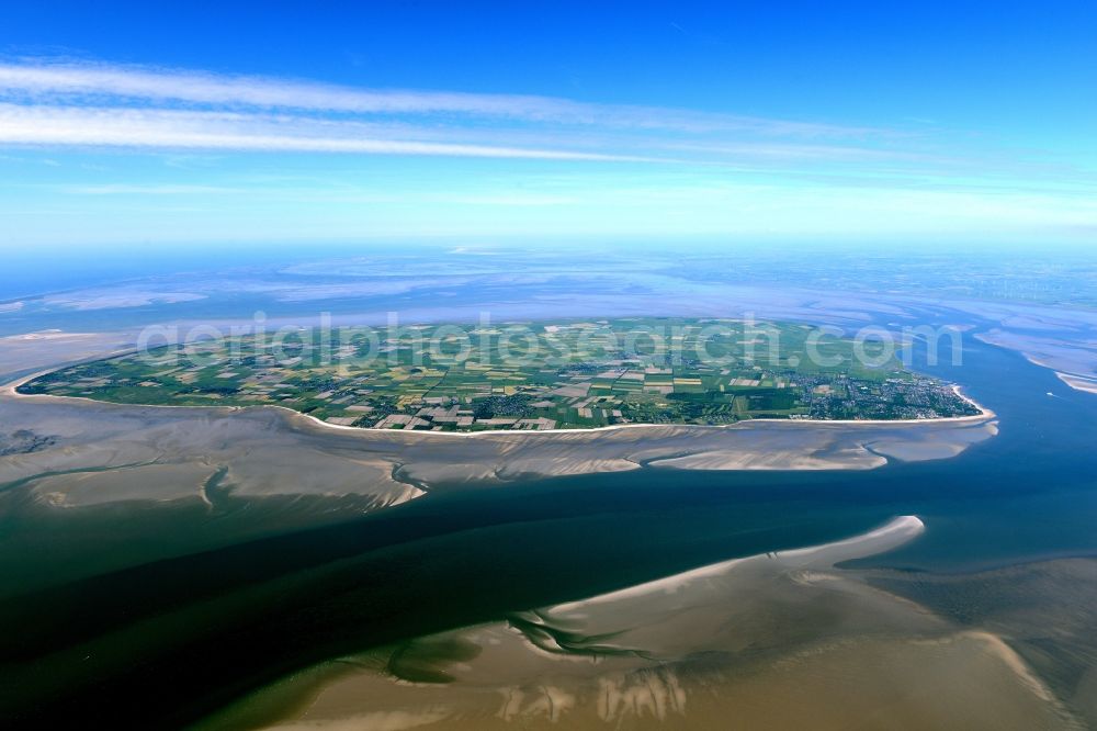 Föhr from above - Coastal area of the Nordsee - Island in Foehr in the state Schleswig-Holstein