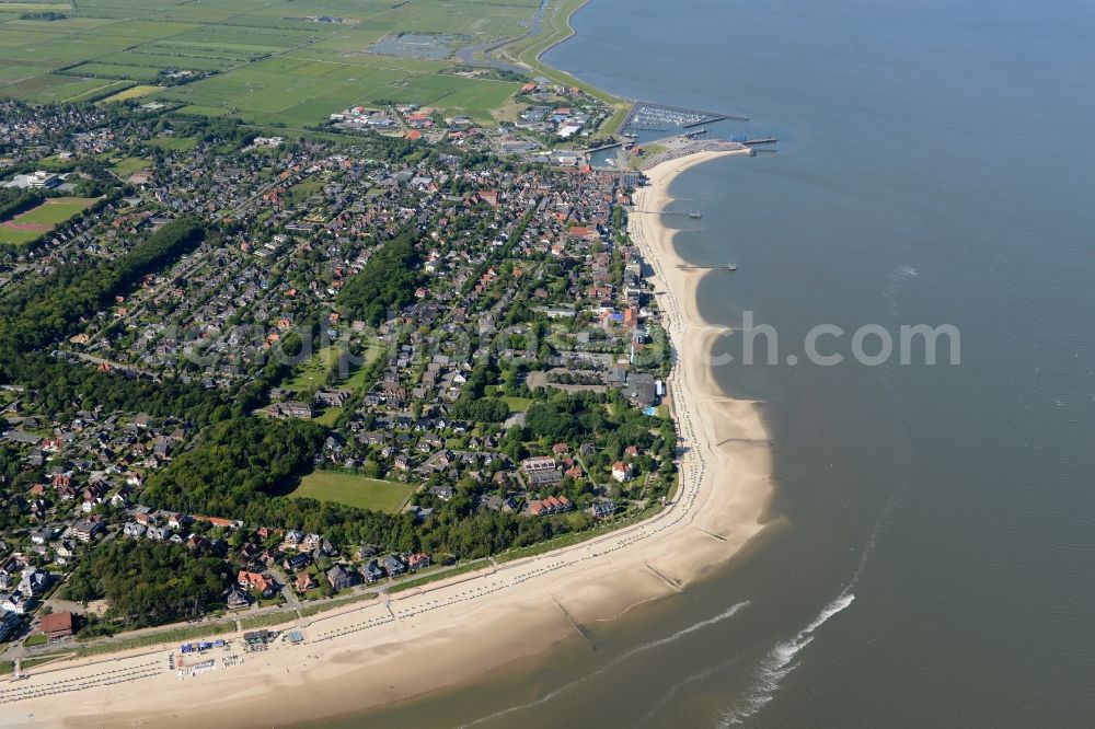 Föhr from above - Coastal area of the Nordsee - Island in Foehr in the state Schleswig-Holstein