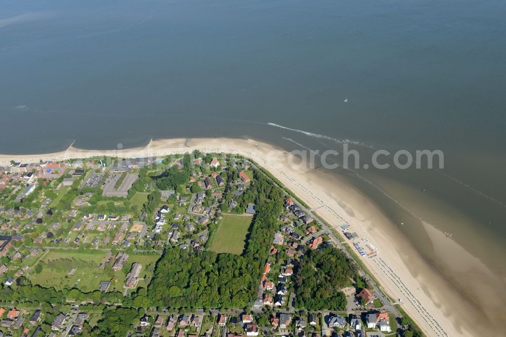 Föhr from the bird's eye view: Coastal area of the Nordsee - Island in Foehr in the state Schleswig-Holstein