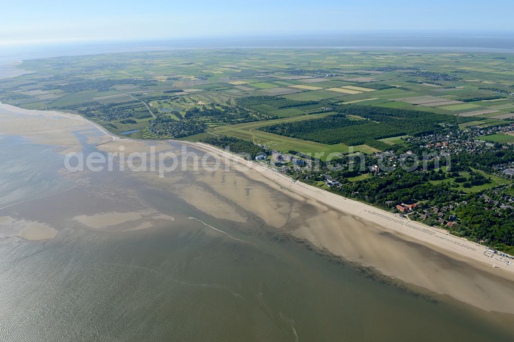 Föhr from above - Coastal area of the Nordsee - Island in Foehr in the state Schleswig-Holstein