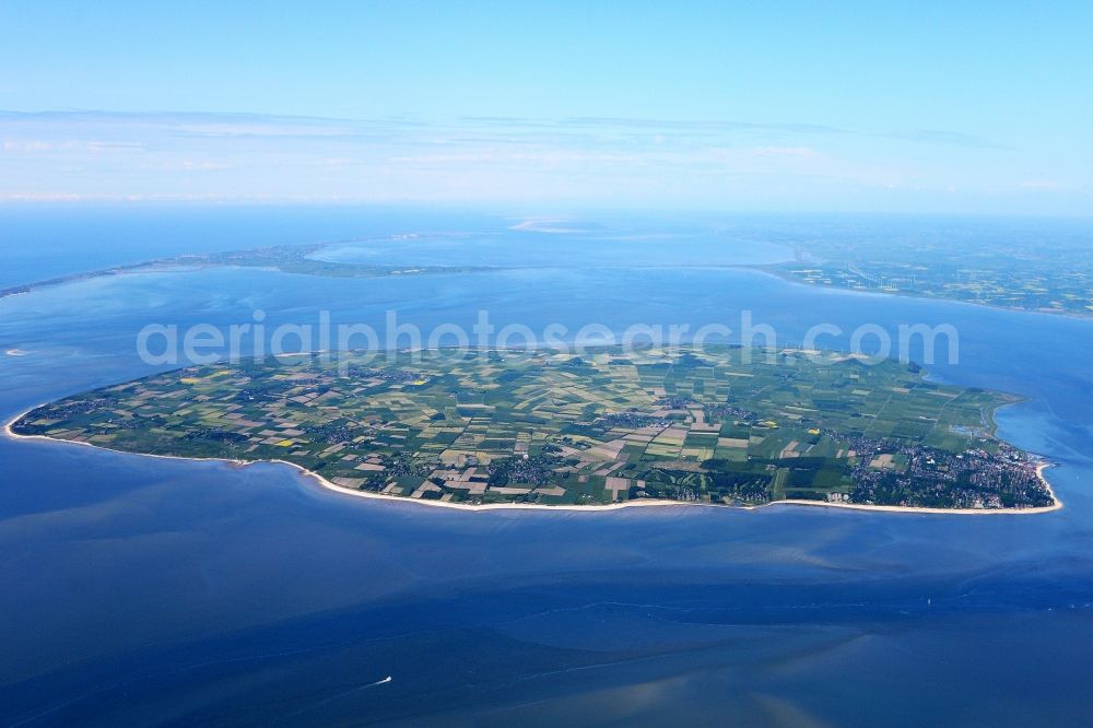 Aerial photograph Föhr - Coastal area of the Nordsee - Island in Foehr in the state Schleswig-Holstein