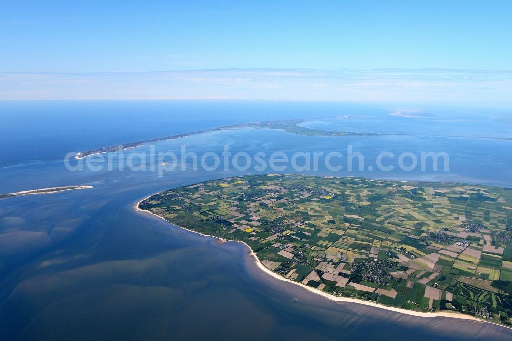 Föhr from above - Coastal area of the Nordsee - Island in Foehr in the state Schleswig-Holstein