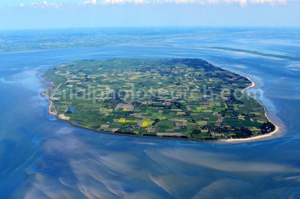 Föhr from the bird's eye view: Coastal area of the Nordsee - Island in Foehr in the state Schleswig-Holstein