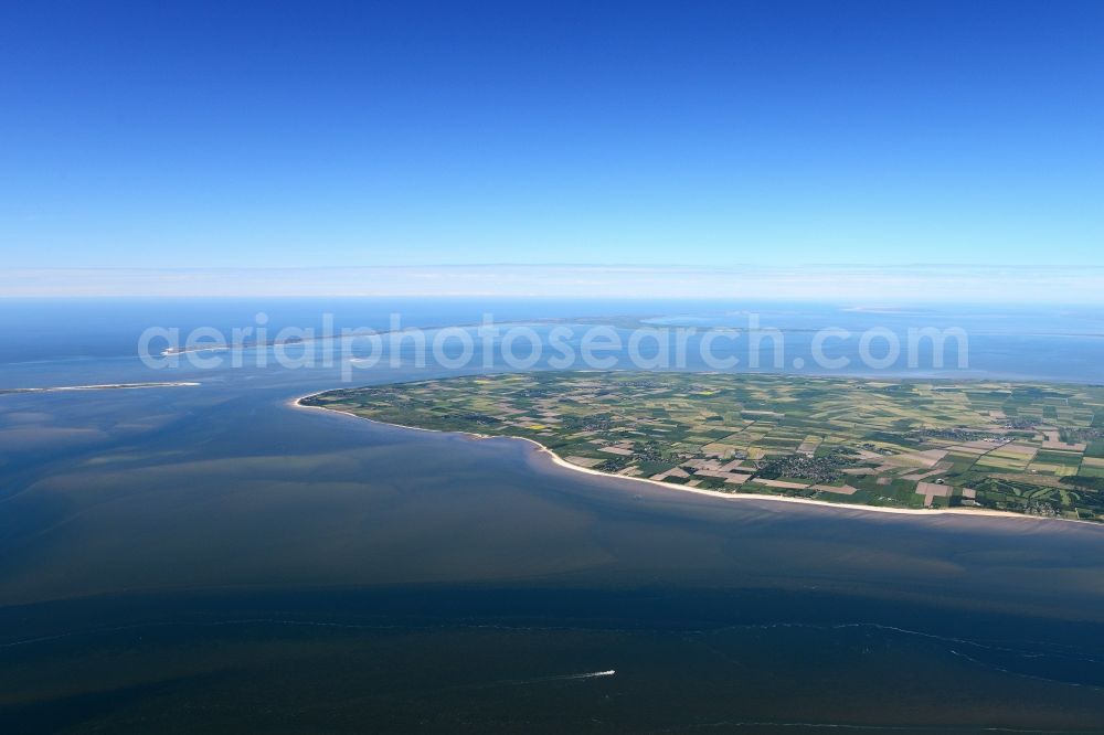 Aerial image Föhr - Coastal area of the North Sea - Island in Foehr in the state Schleswig-Holstein