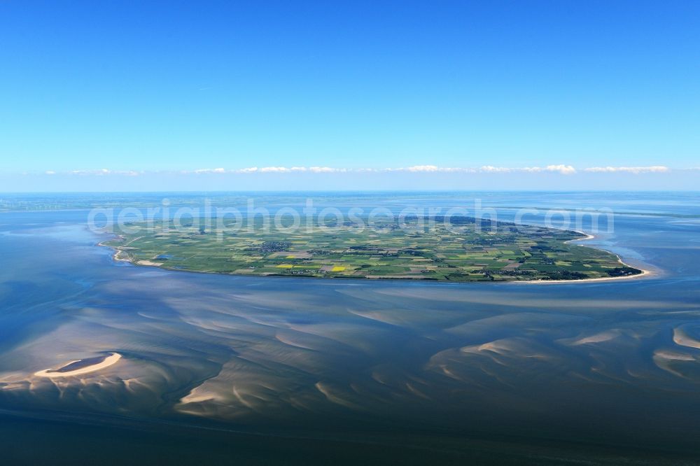 Aerial photograph Föhr - Coastal area of the North Sea - Island in Foehr in the state Schleswig-Holstein