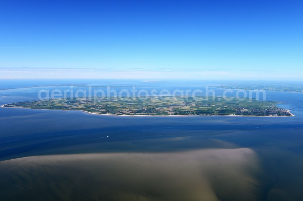 Aerial photograph Föhr - Coastal area of the North Sea - Island in Foehr in the state Schleswig-Holstein