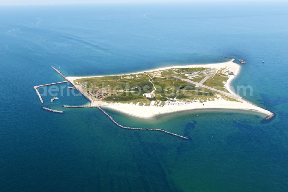 Helgoland from above - Coastal area of the North Sea - Island Helgoland-Duehne in Helgoland in the state Schleswig-Holstein