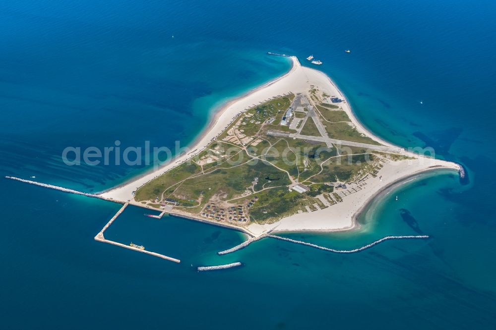 Helgoland from above - Coastal area of the North Sea - Island Helgoland-Duehne in Helgoland in the state Schleswig-Holstein