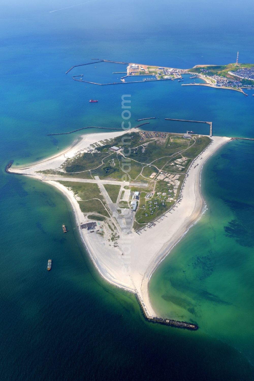 Helgoland from above - Coastal area of the North Sea - Island Helgoland-Duehne in Helgoland in the state Schleswig-Holstein