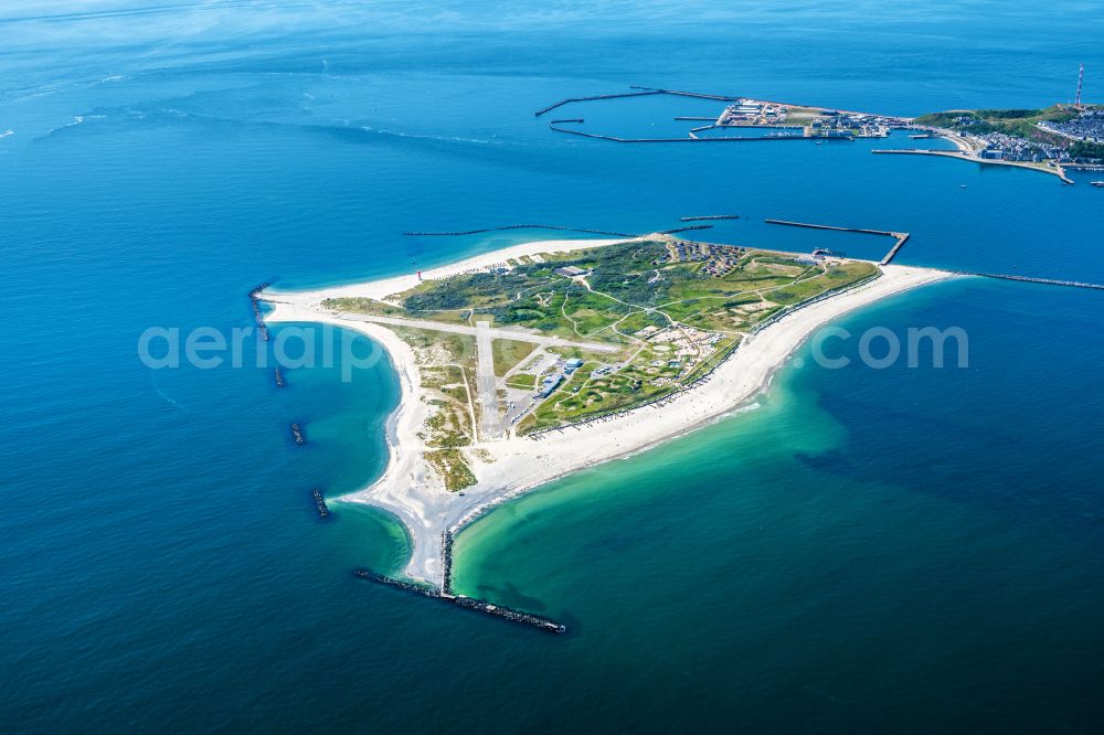 Helgoland from the bird's eye view: Coastal area of the North Sea - Island Helgoland-Duehne in Helgoland in the state Schleswig-Holstein